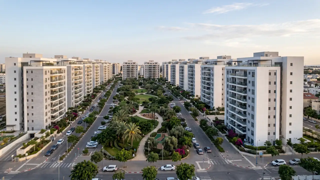 הדמיה: שכונה של בניינים זהים